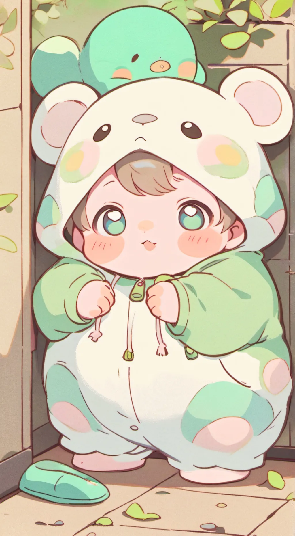 ai character: Chubby baby background