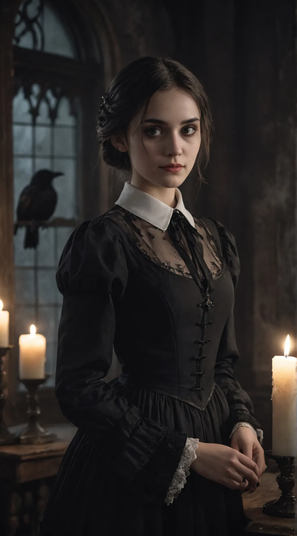 ai character: Merlina Addams background