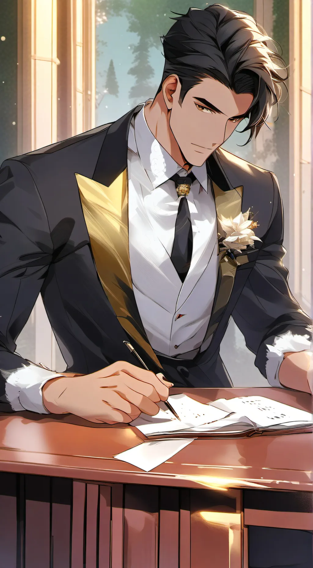 ai character: Brian  background