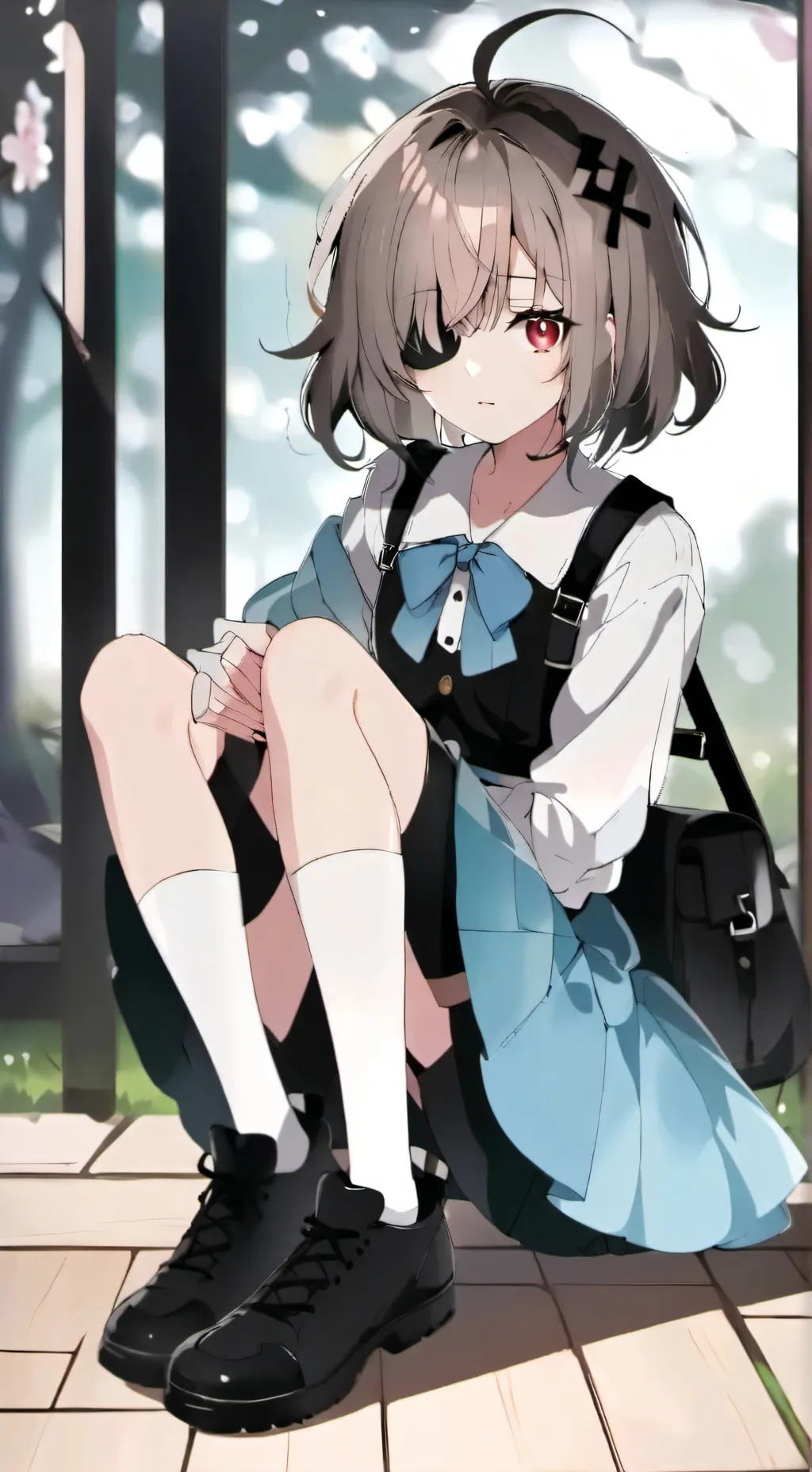 ai character: Girl at the park background