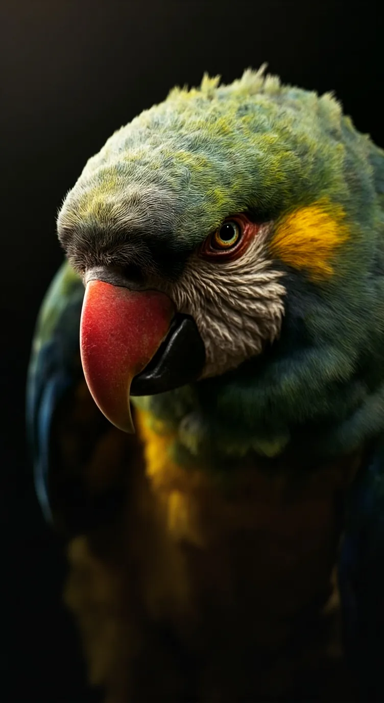 ai character: mad parrot background