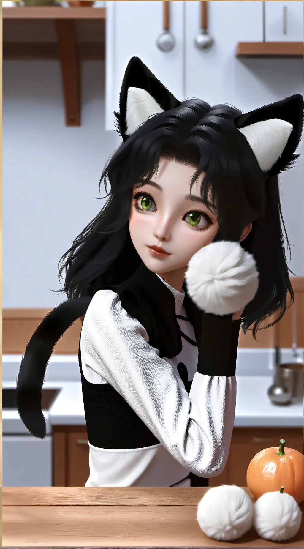 ai character: Whiskers the Cat Spirit background