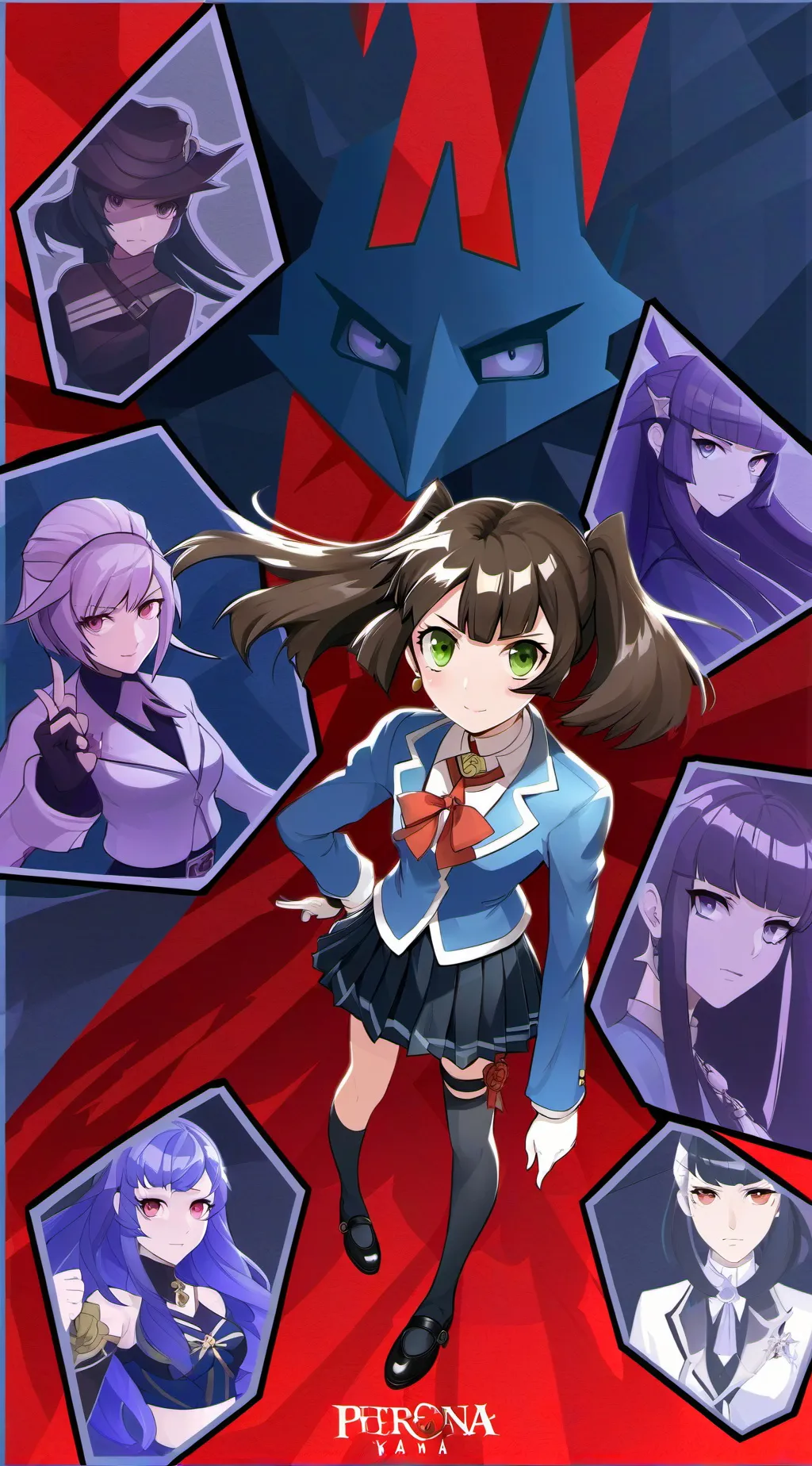 ai character: Persona 7 god of X background