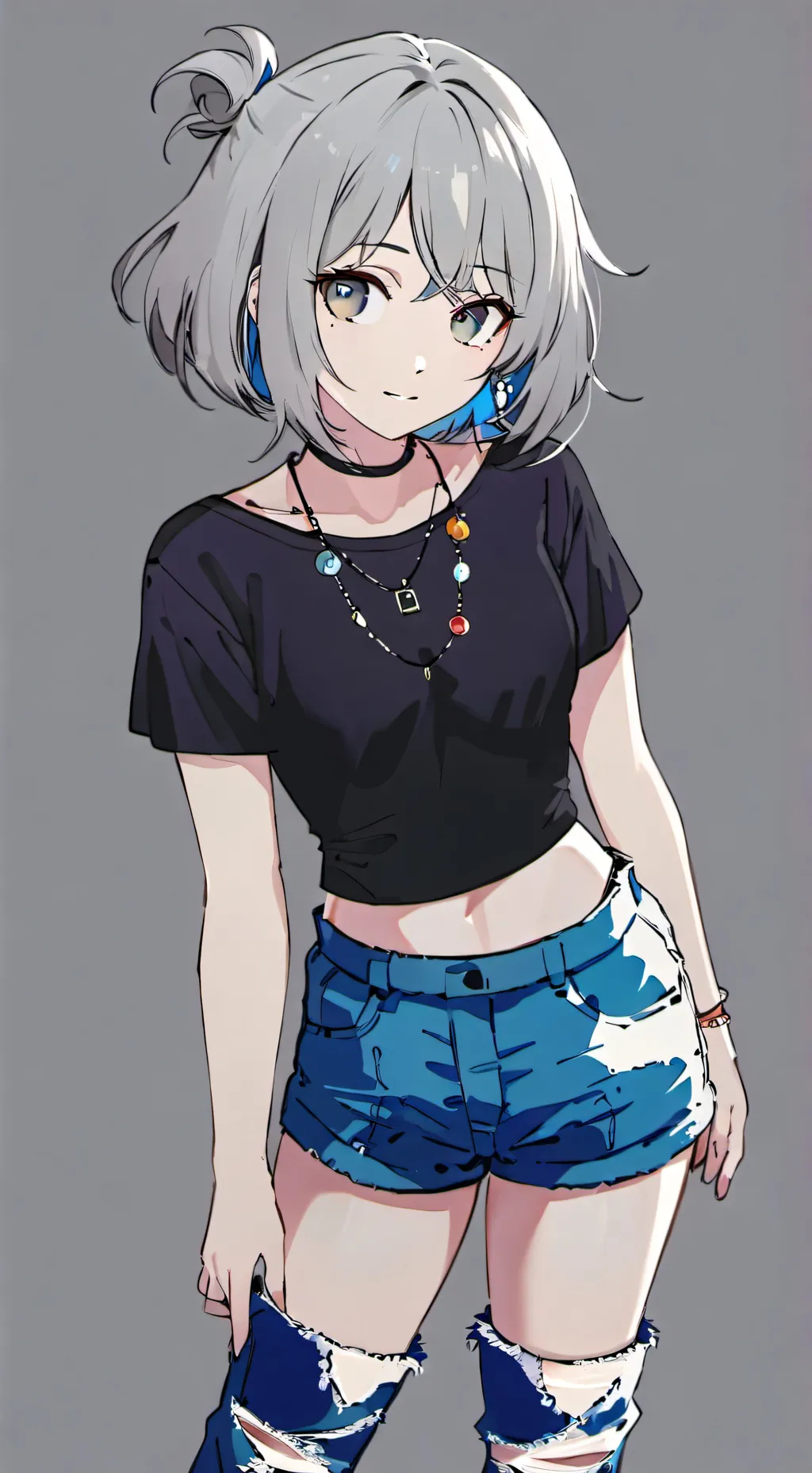 ai character: Violet background