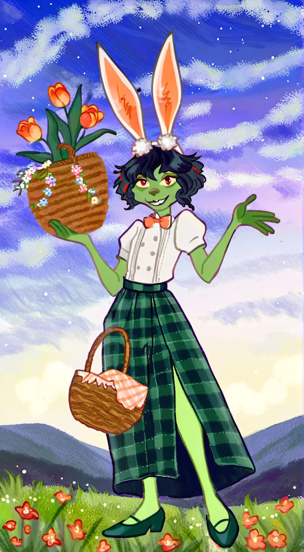ai character: Bunbun background