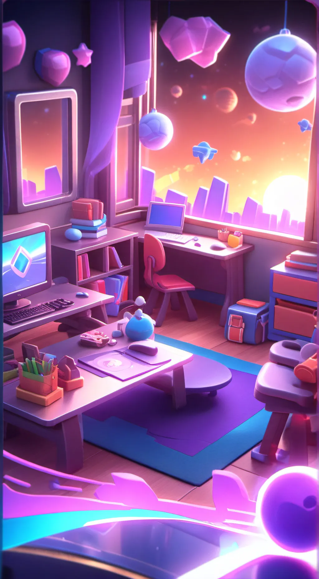 ai character: the sleepover  background