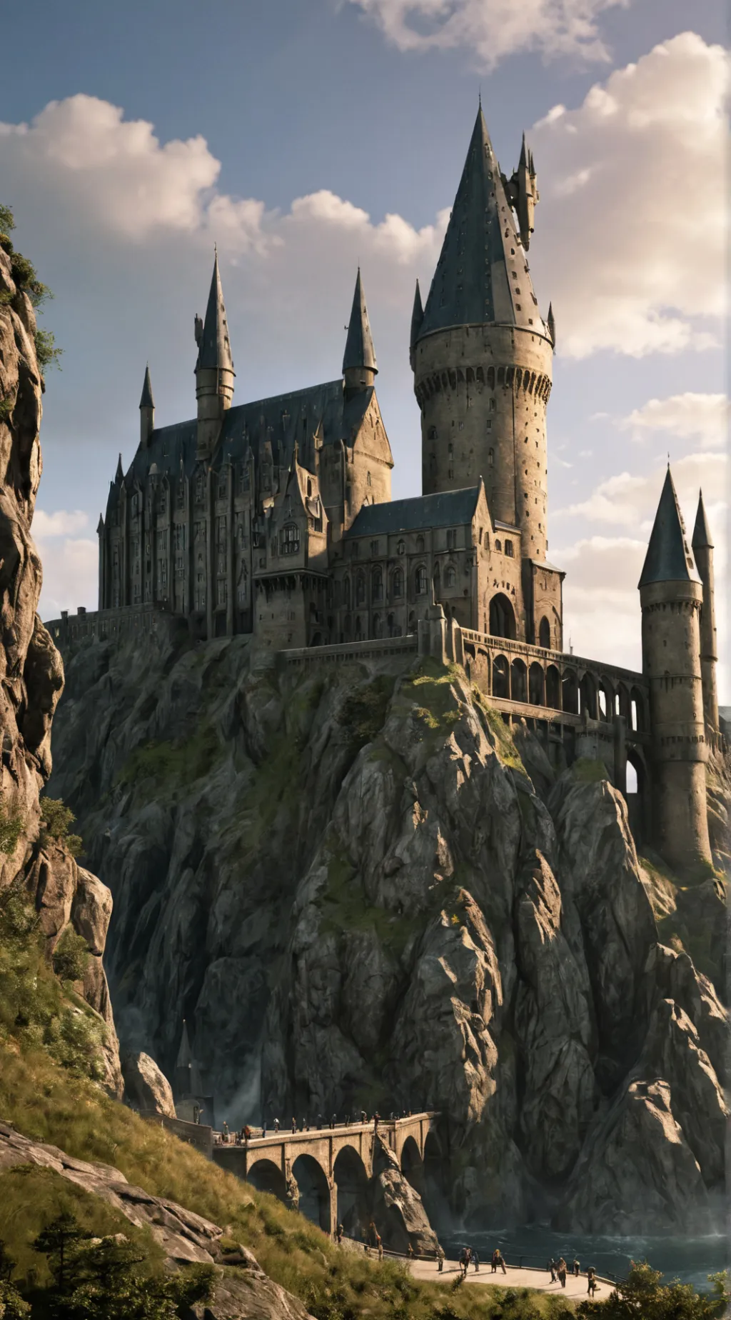 ai character: 🐦‍⬛🔵 Hogwarts background
