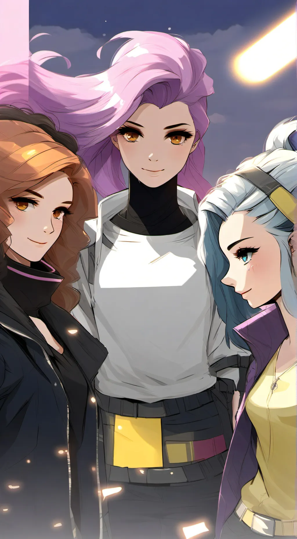 ai character:  mane 7 cyber  background