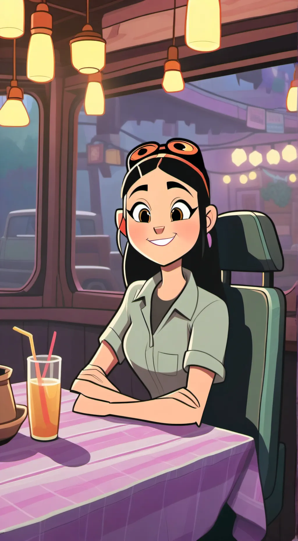 ai character: Ellie  background