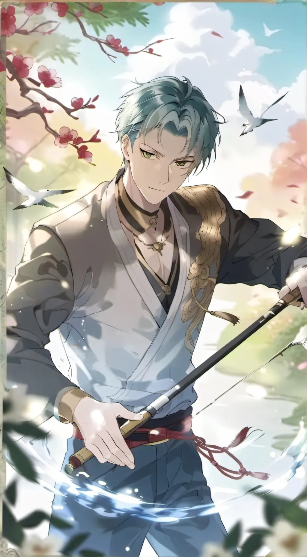 ai character: loid foger  background