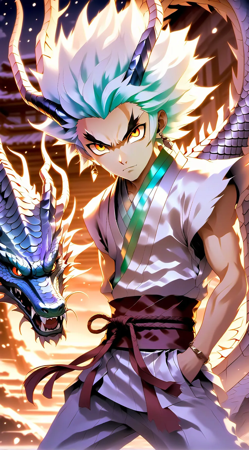 ai character: demon slayer  background