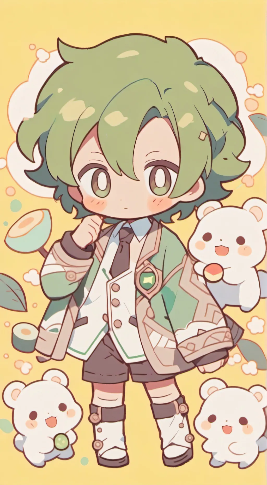 ai character: Deku com TPM🩸💚🥦🍃 background