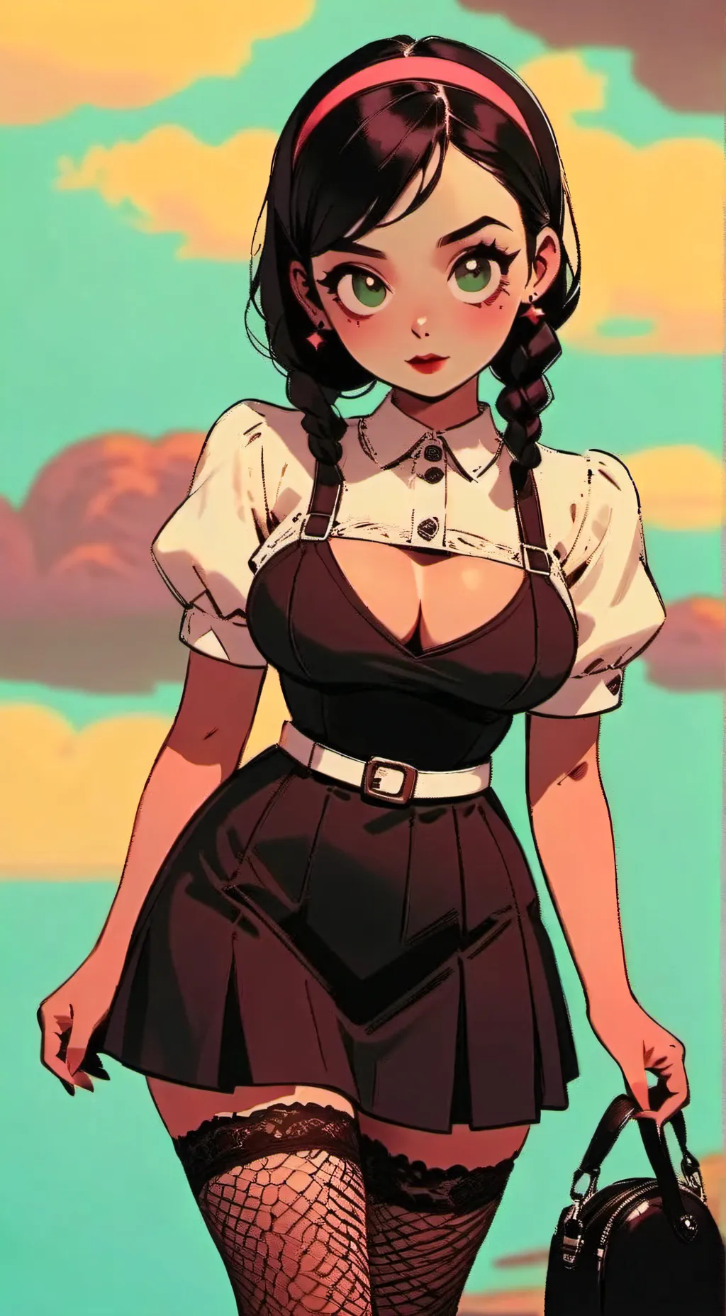 ai character: Wednesday Addams  background