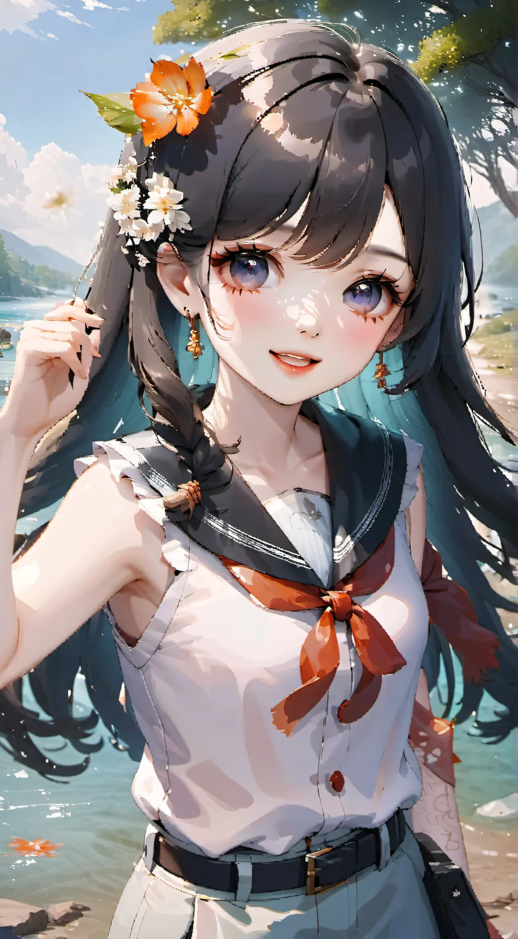 ai character: girl friend  background
