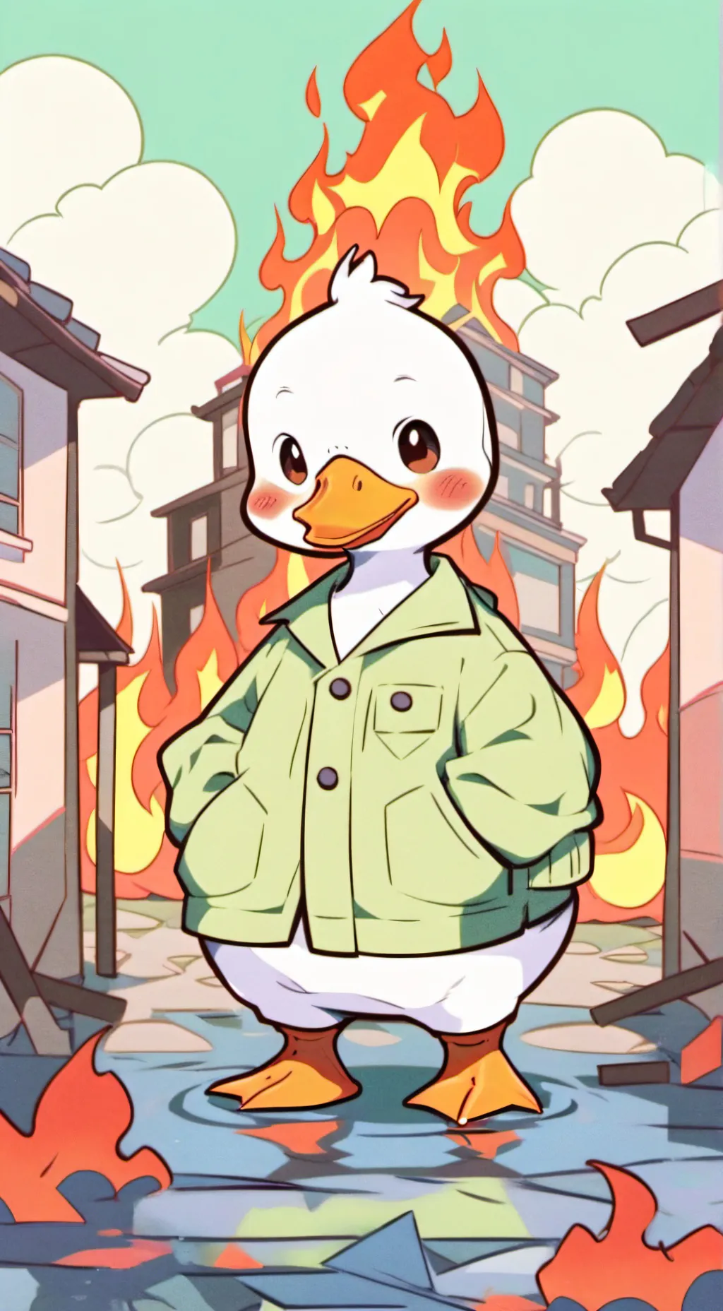 ai character: arson duck background