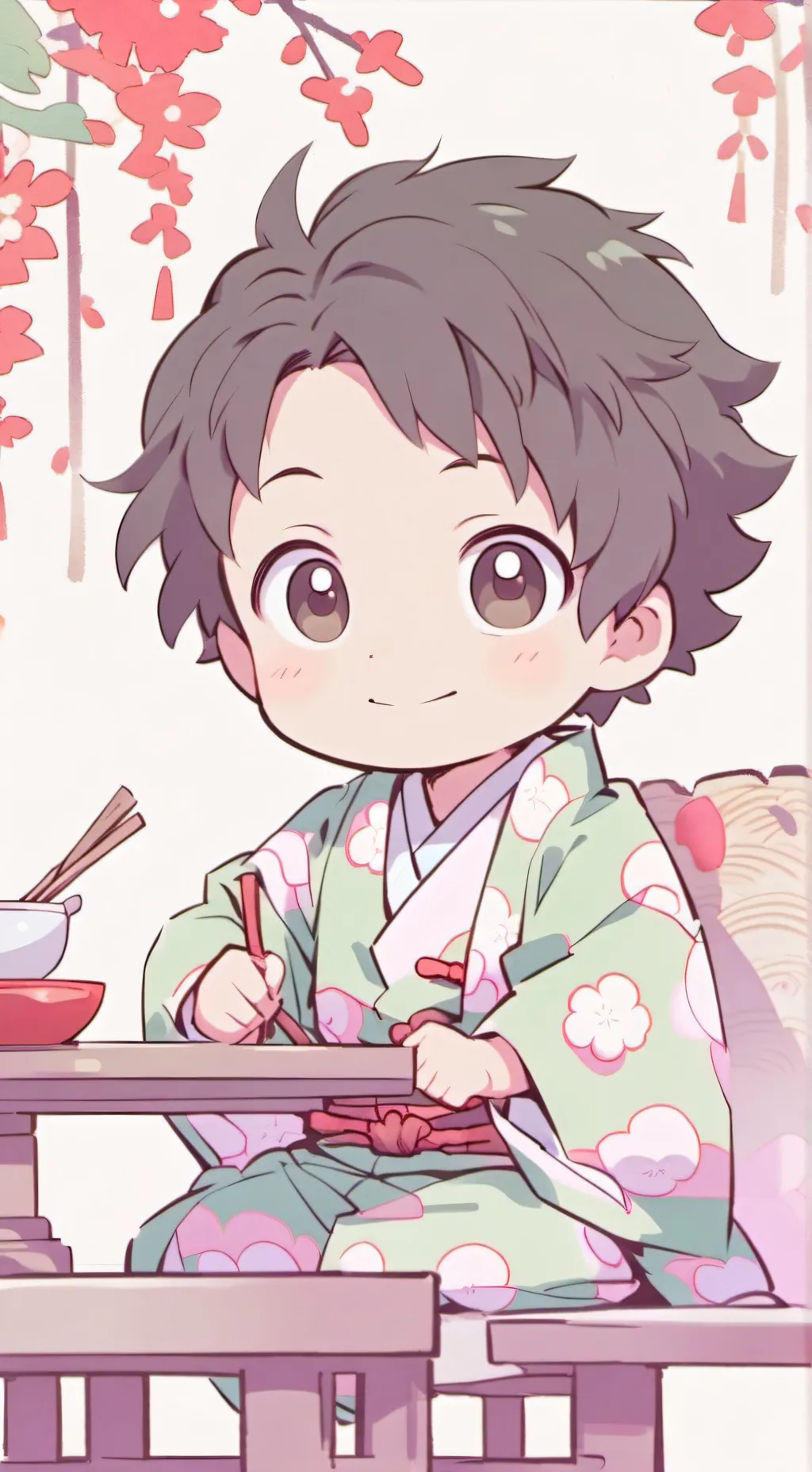 ai character: Demon slayer❄️ background