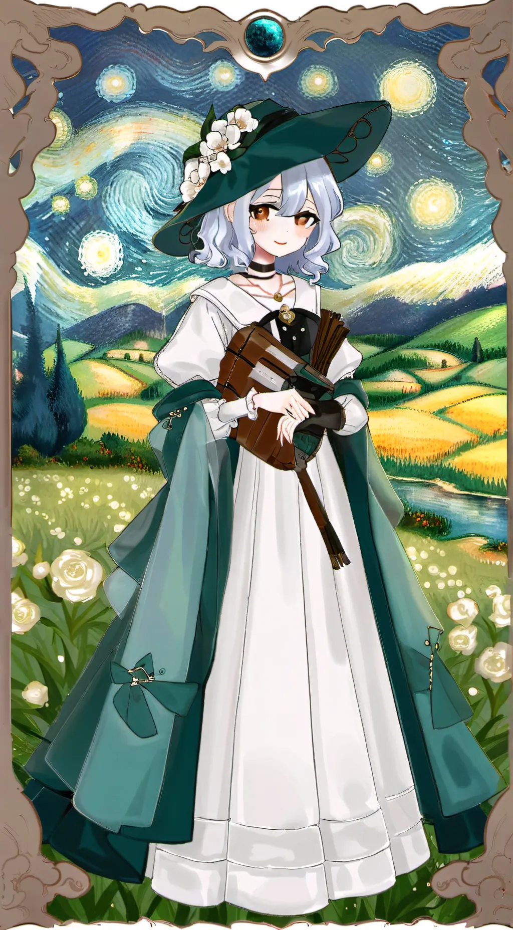 ai character: investigadora🤨🤨 background