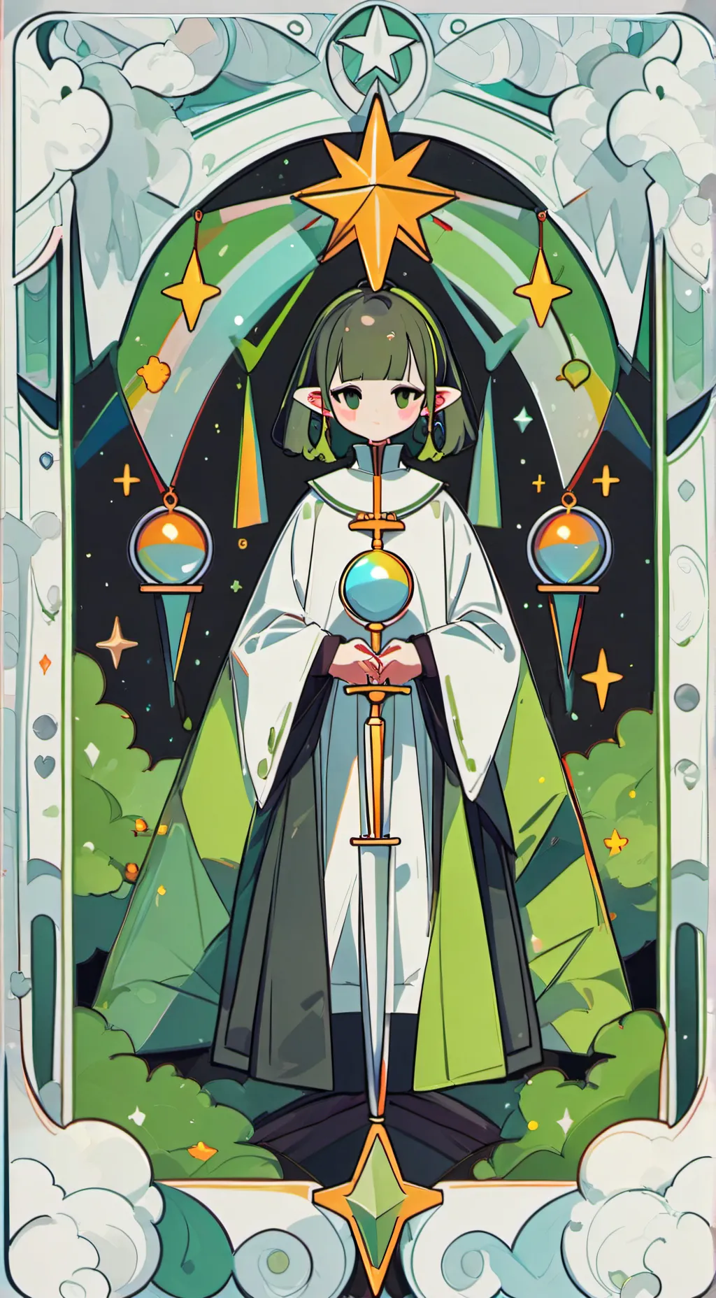 ai character: Blue  background