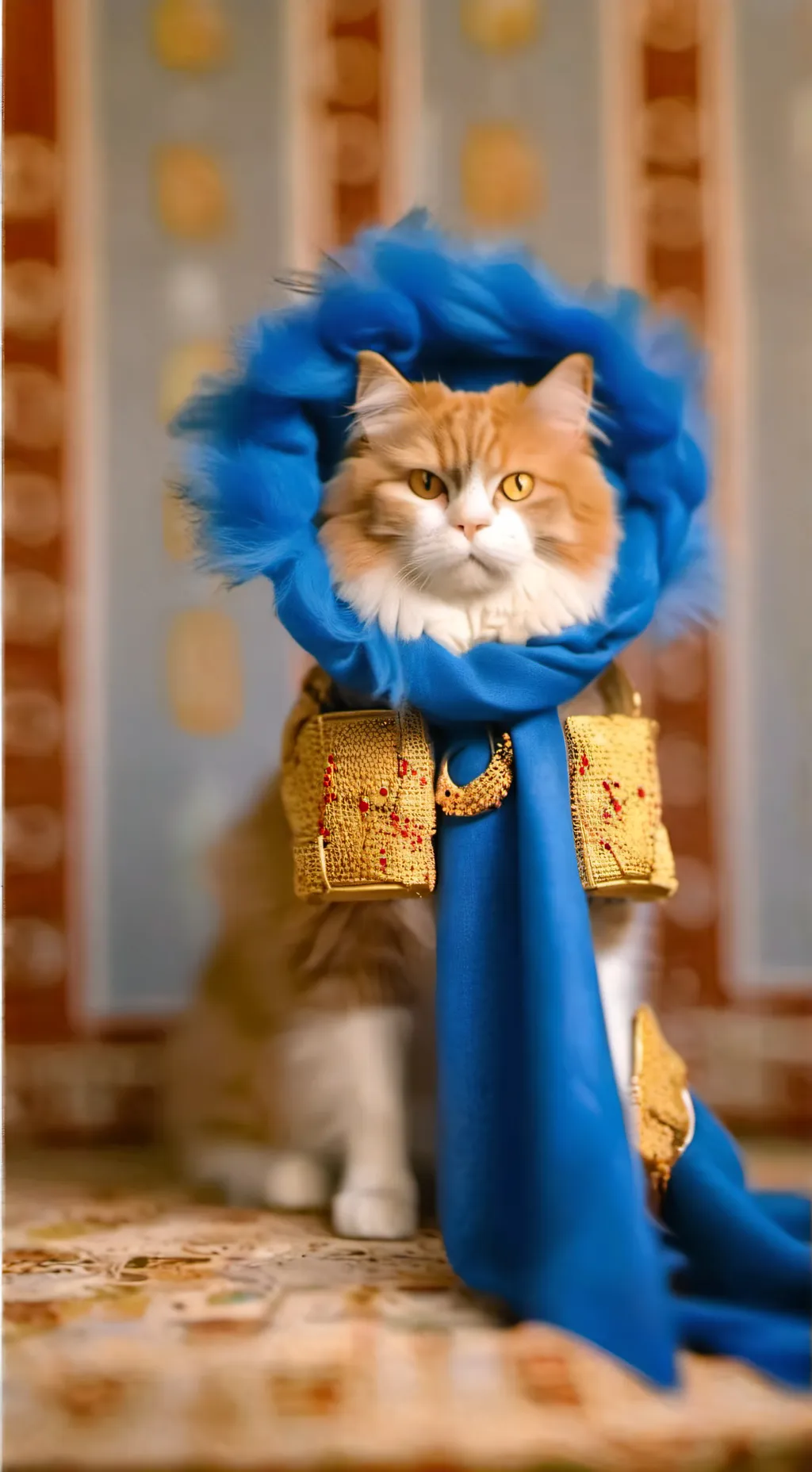 ai character: corn dog cat  background