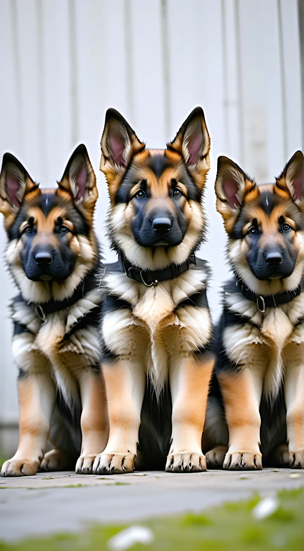 ai character: dogs with kitten background