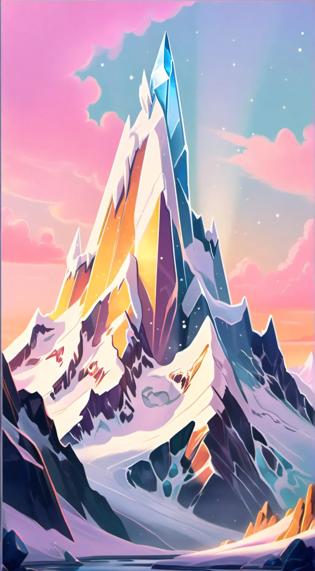 ai character: a crystal background