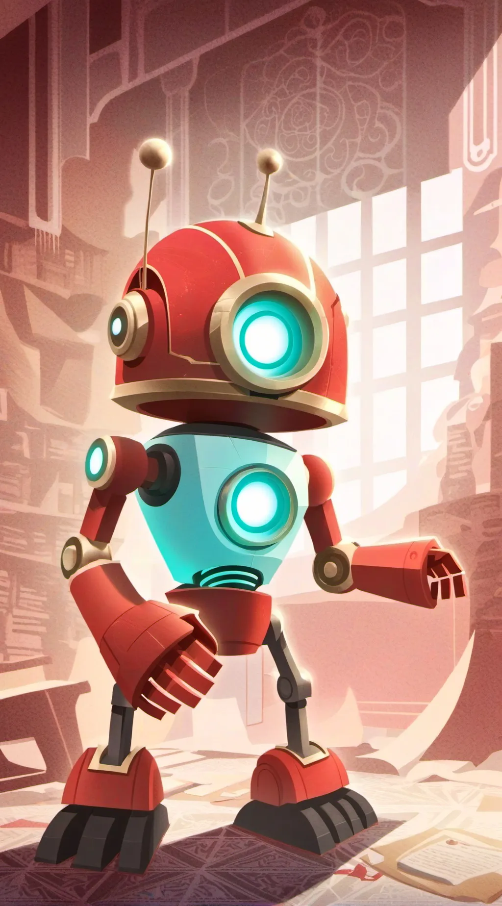 ai character: Robot invasion background