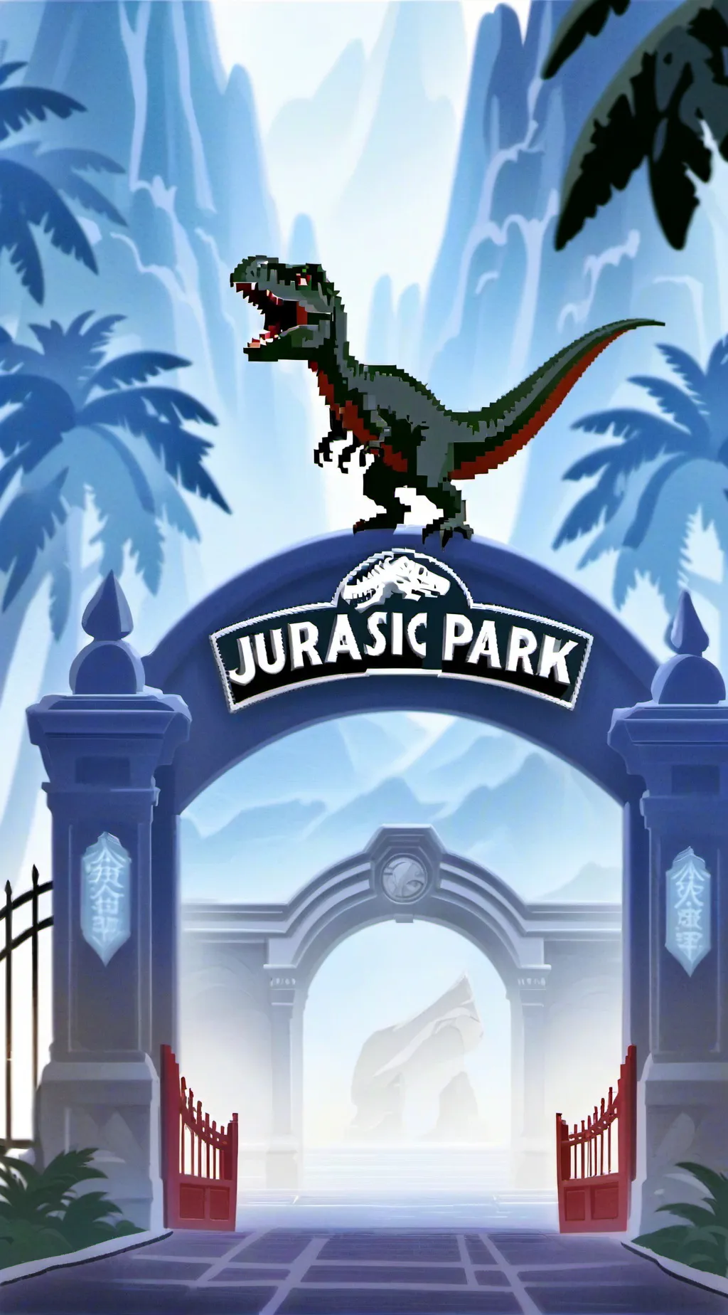 ai character: Jurassic park background