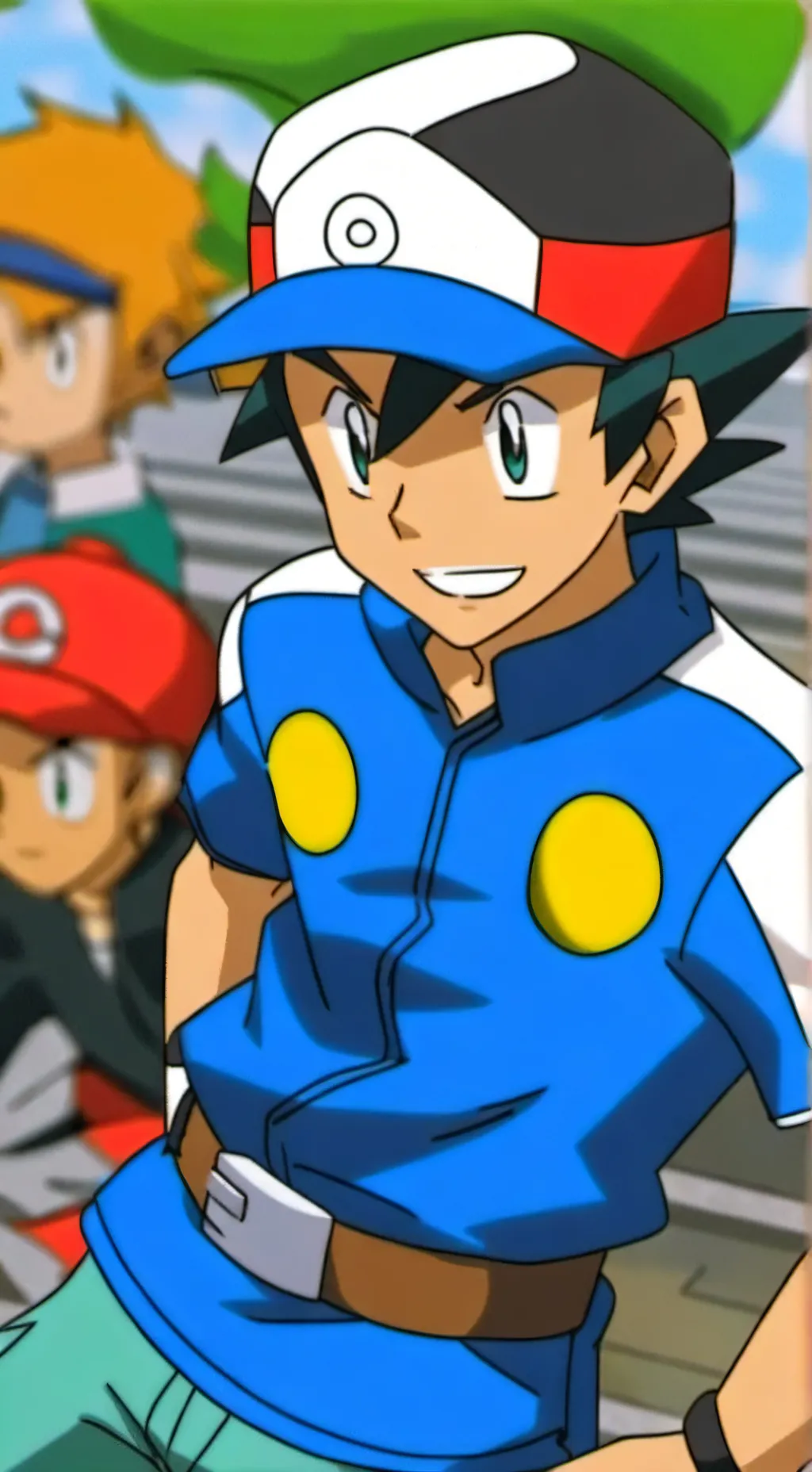 ai character: ash Ketchum  background