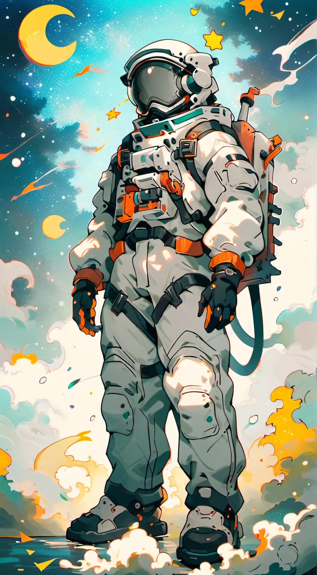 ai character: Amongus background