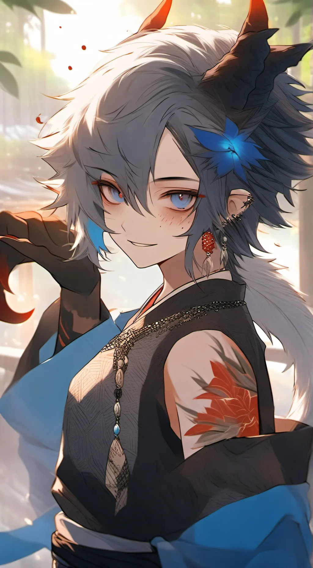 ai character: gray background