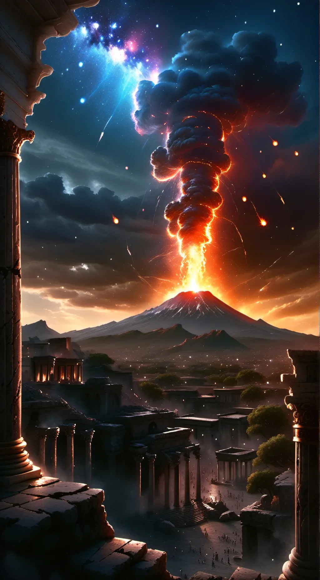 ai character: POMPEII background