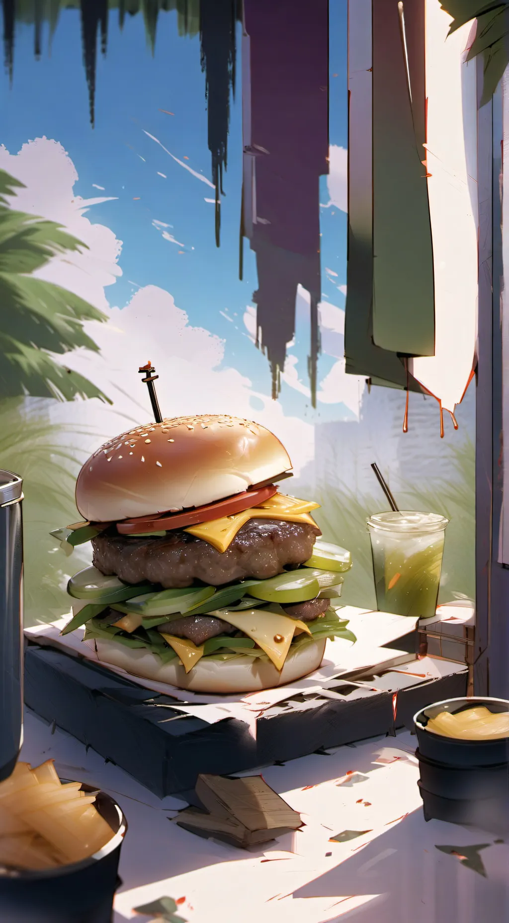 ai character: extra pickles background