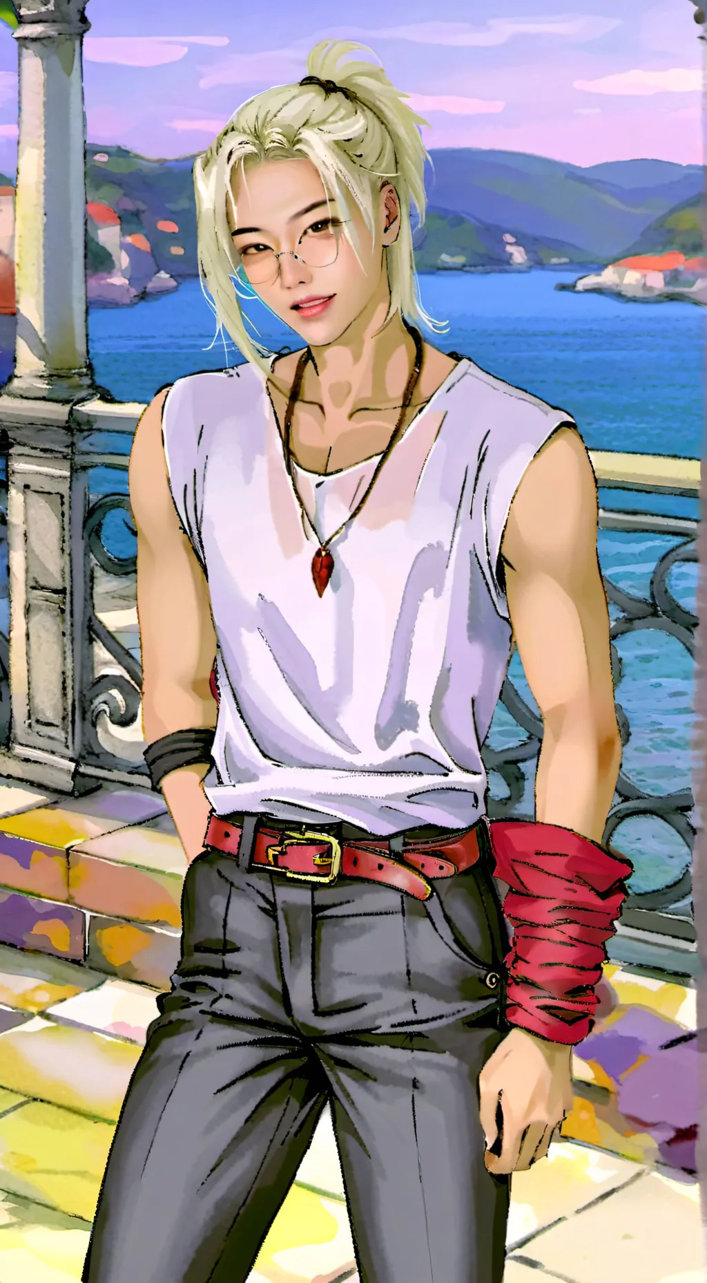 ai character: 💋Felix yongbok🐣 background