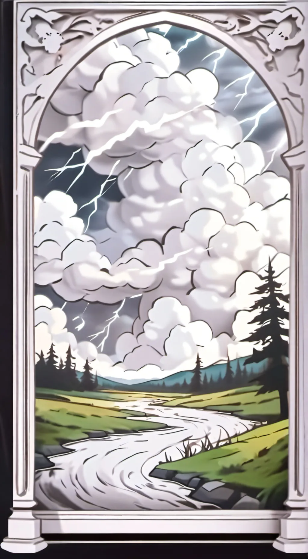 ai character: Md Thunderstorm  background