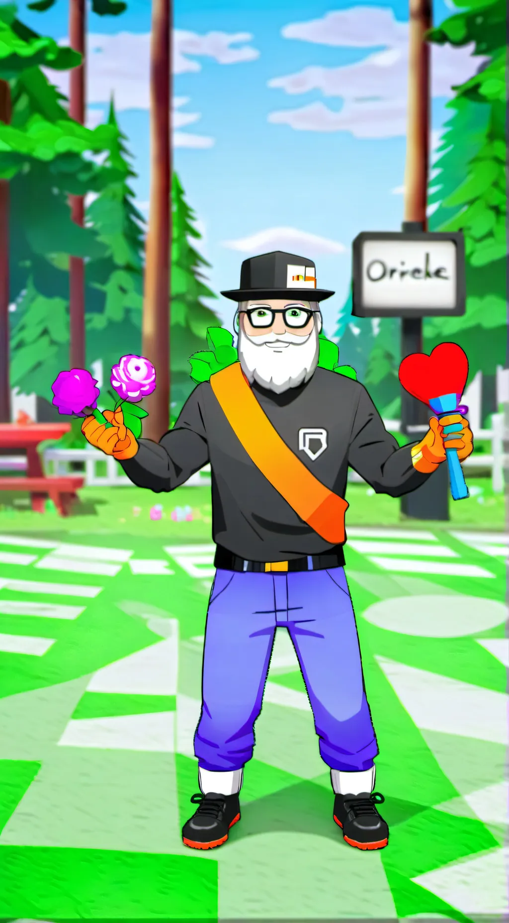 ai character: roblox gamer background