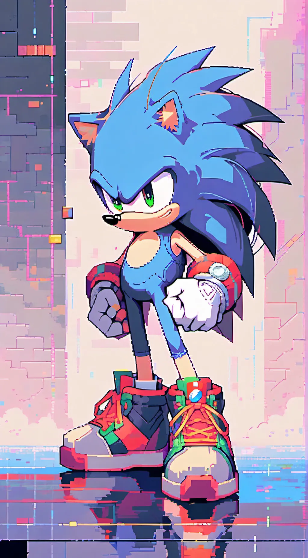 ai character: sonic x Chloe  background