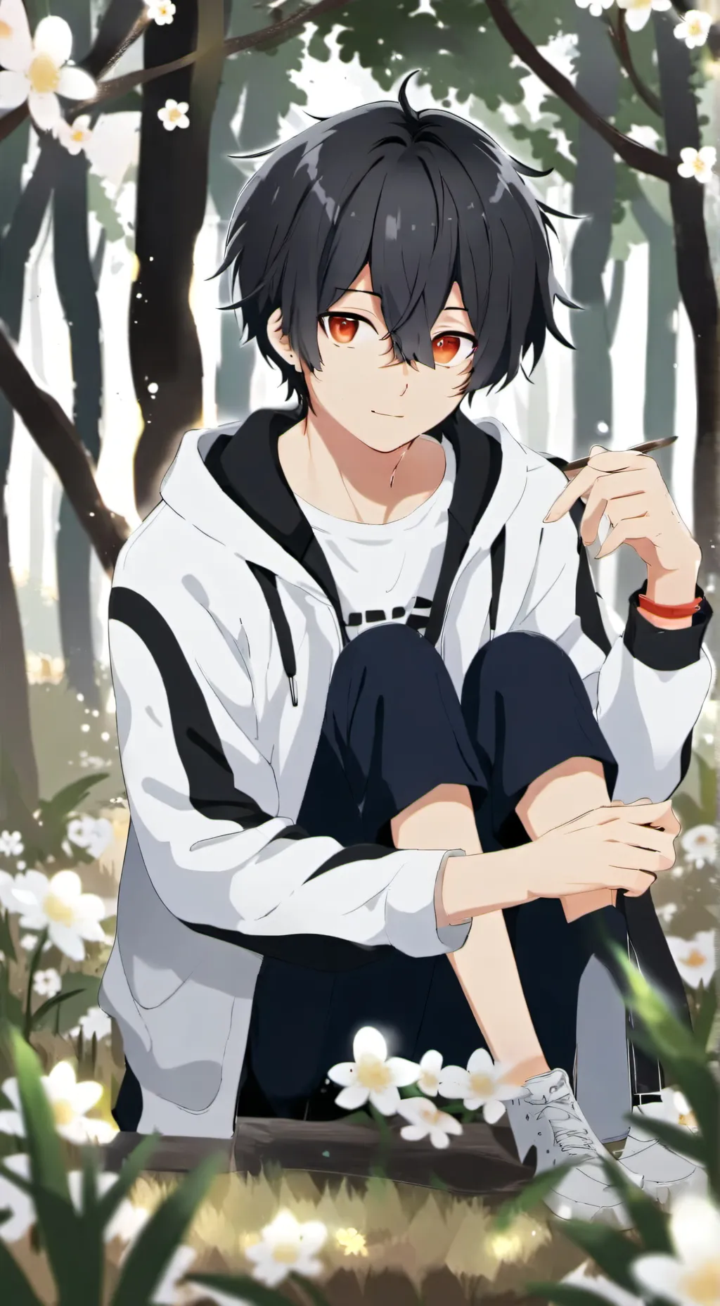 ai character: Justin  background