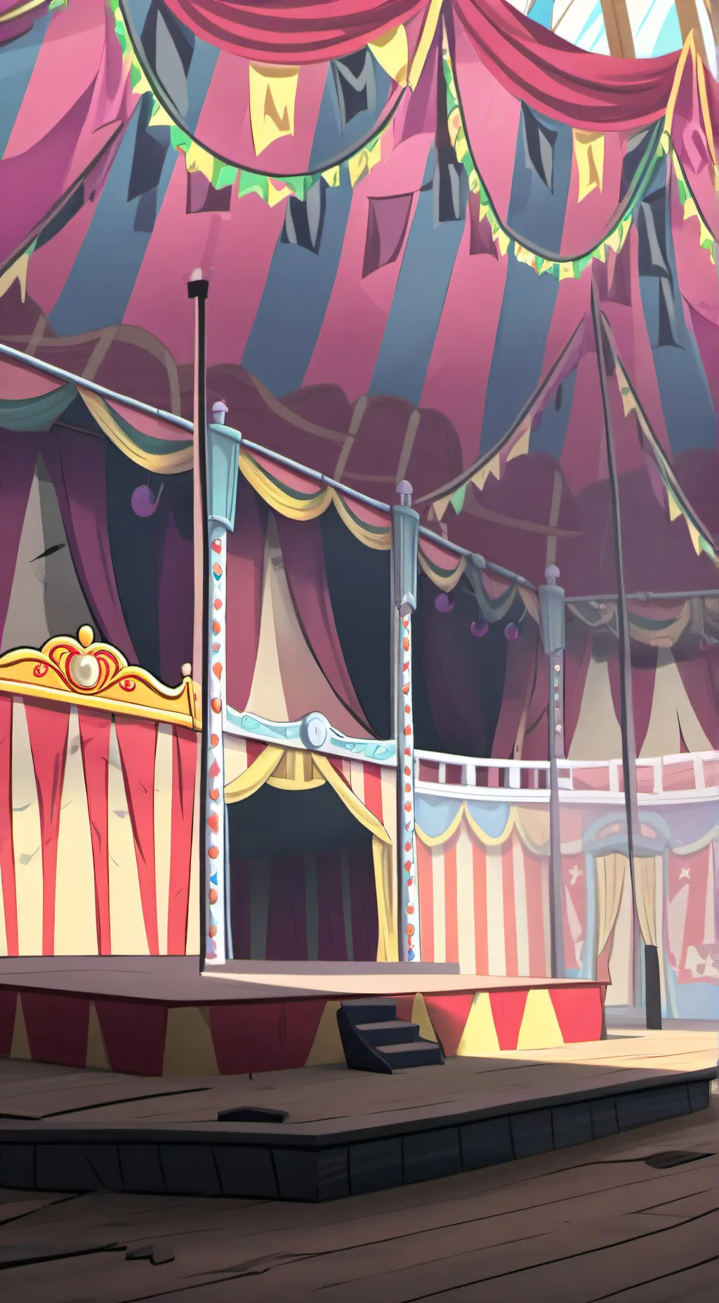 ai character: dw creepy circus background