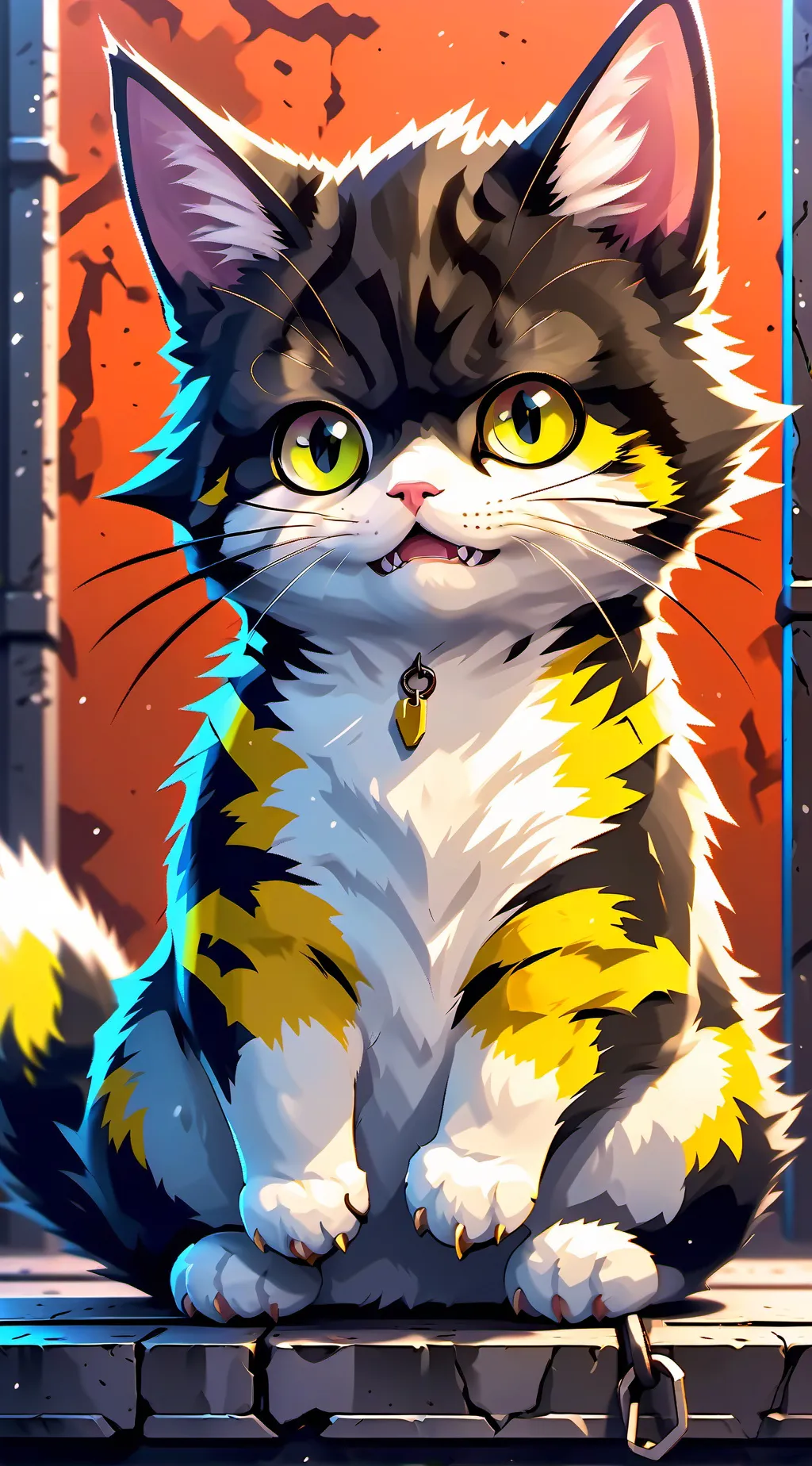 ai character: adopted cat background