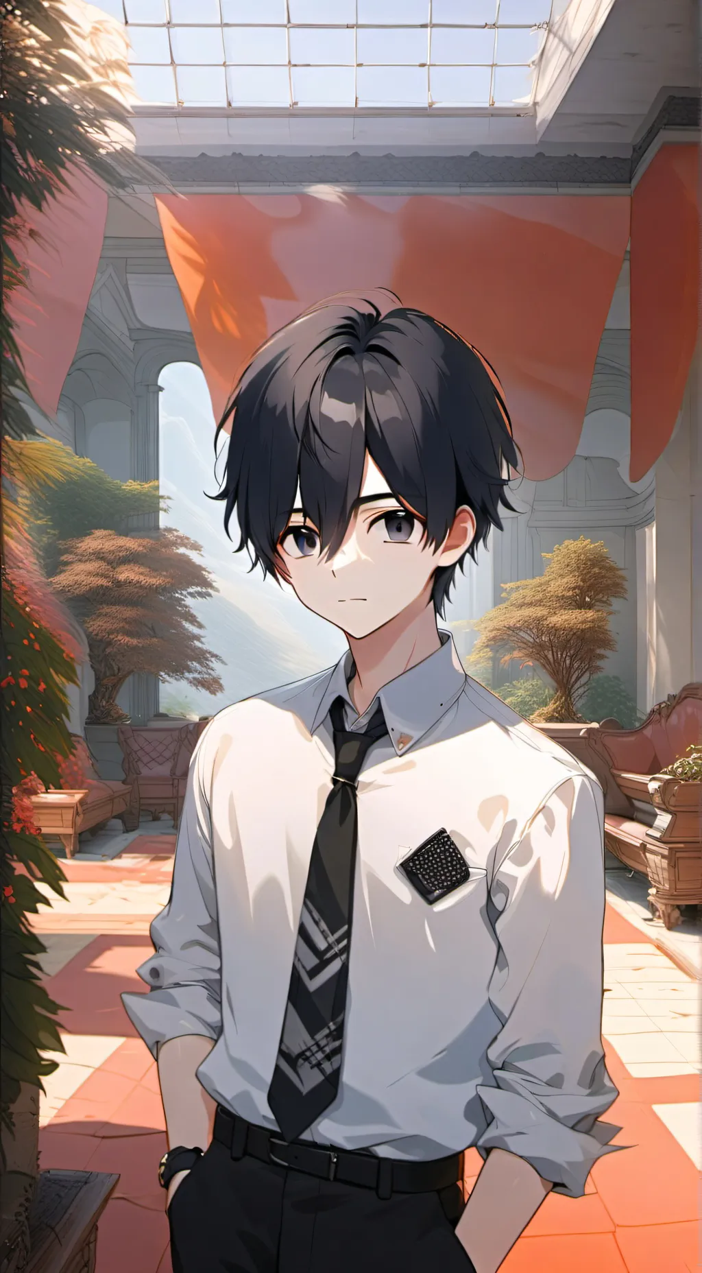 ai character: Christopher  background