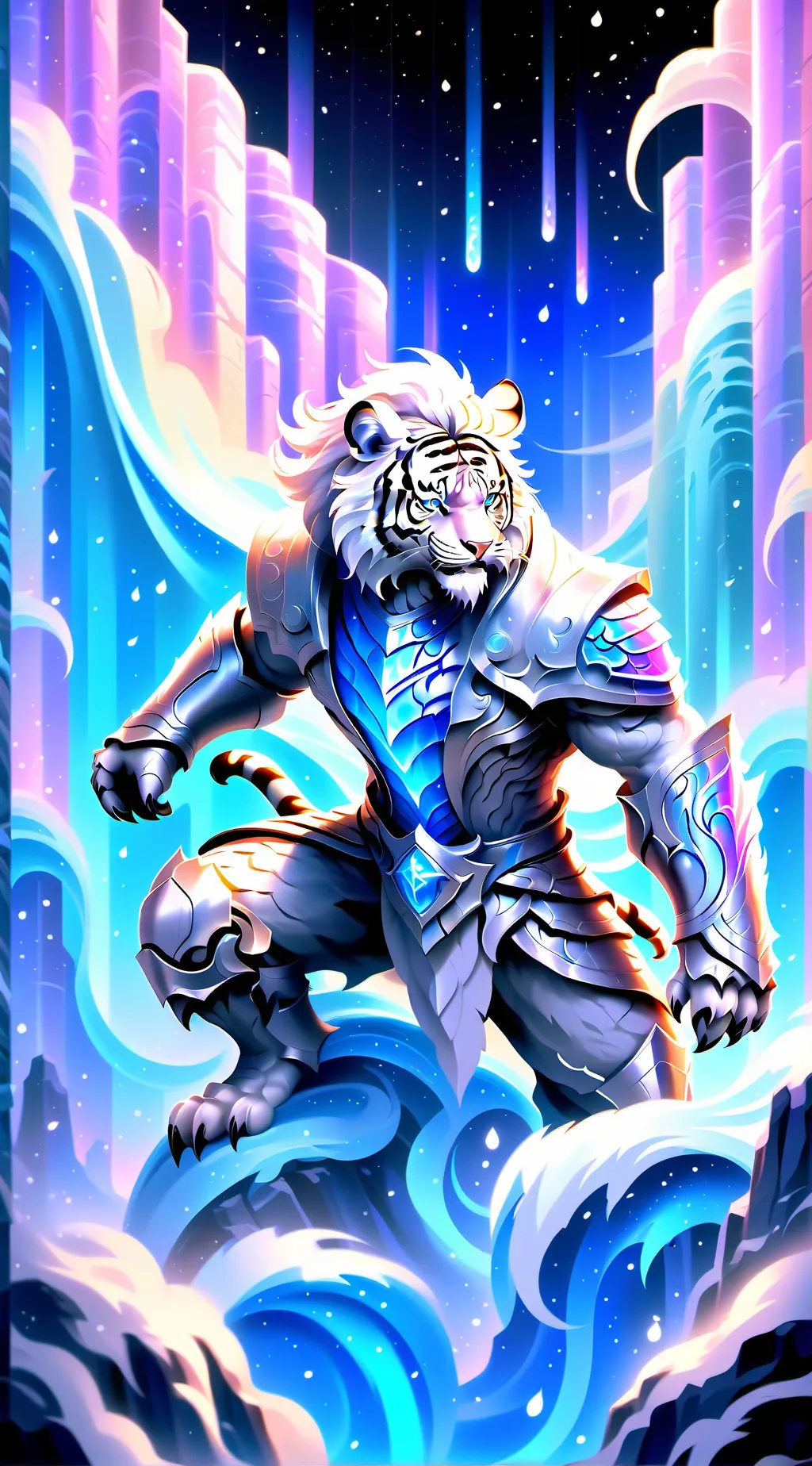 ai character: Silver background