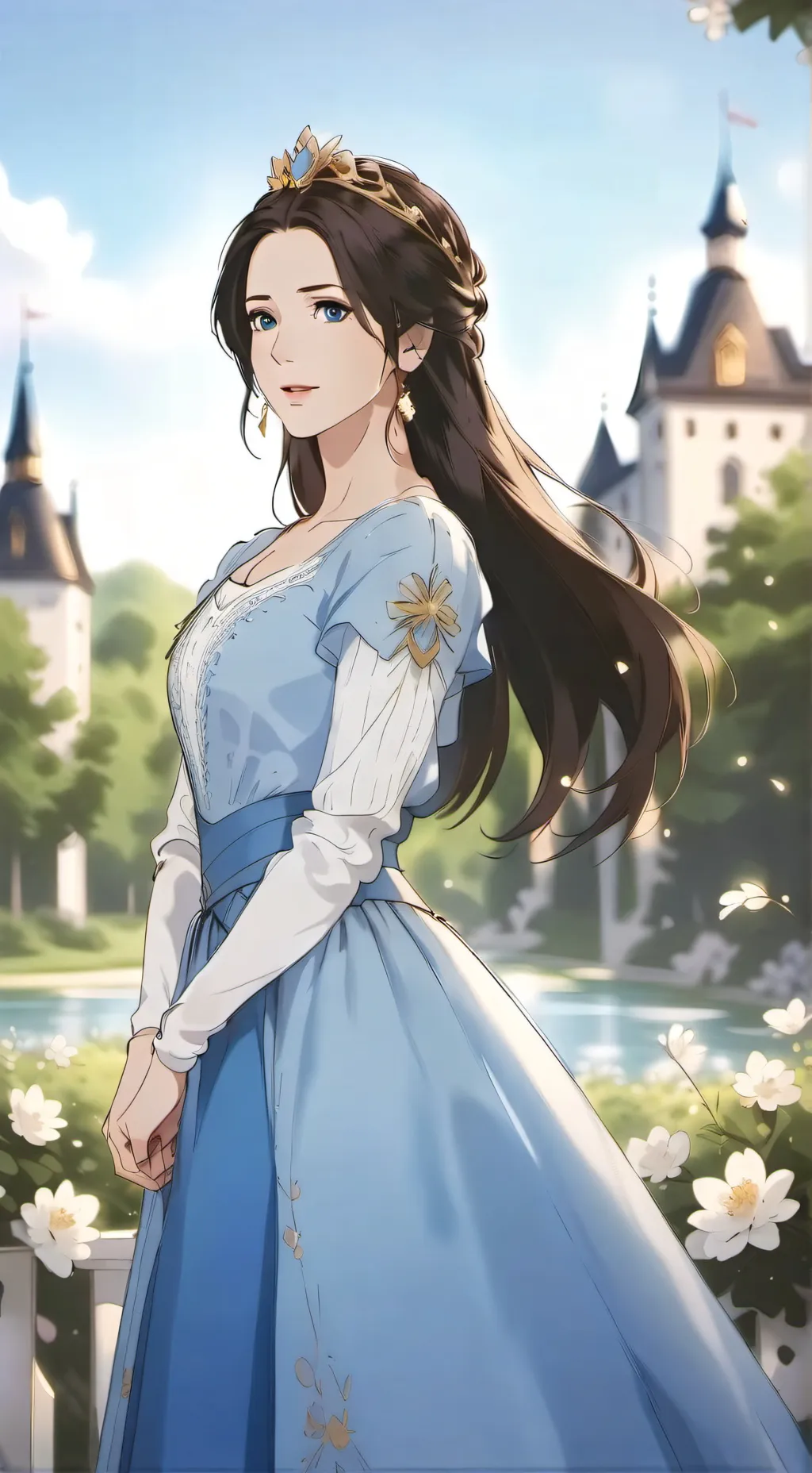 ai character: Princess Mary.  background