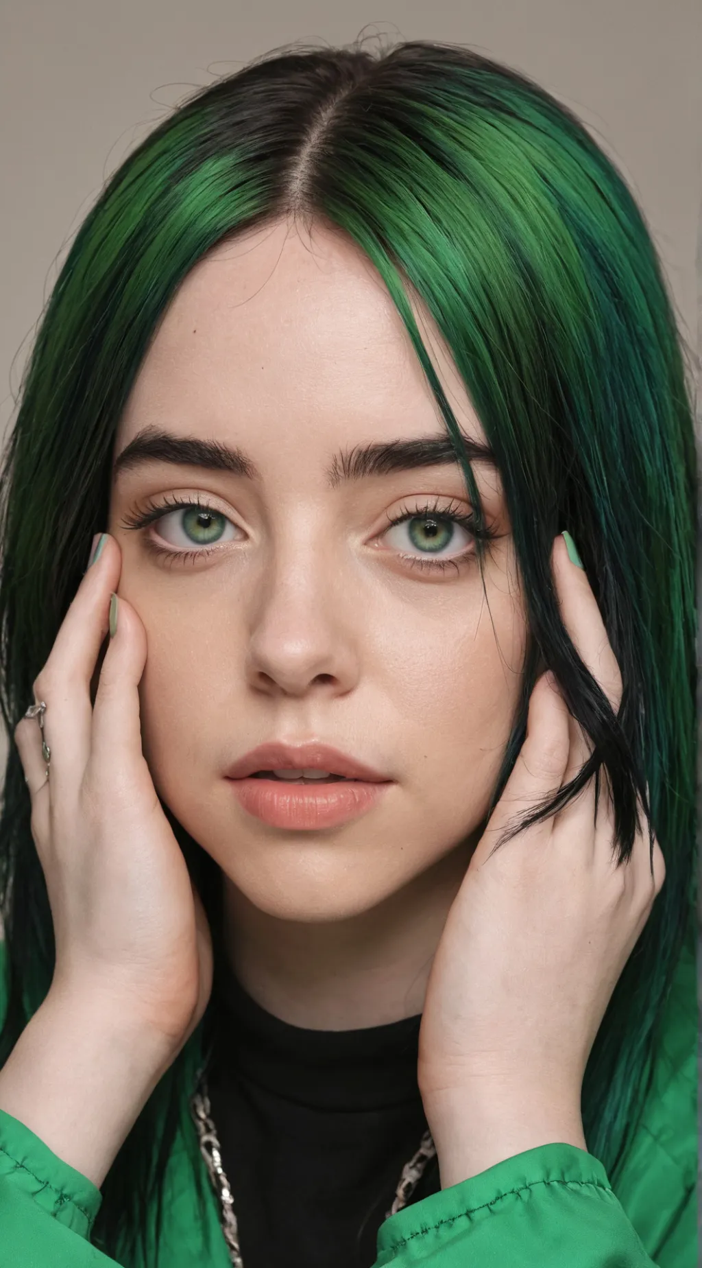 ai character: Billie eilish background