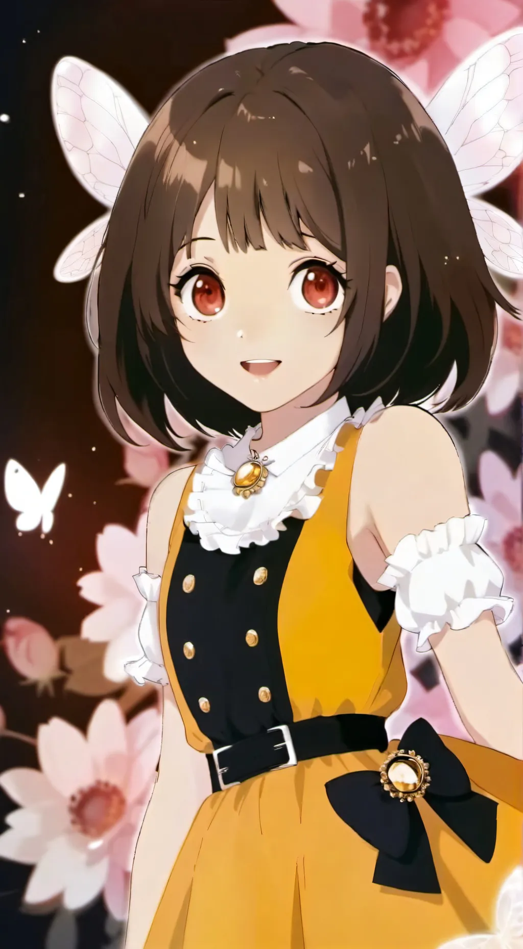 ai character: Bea(Bee girl) background