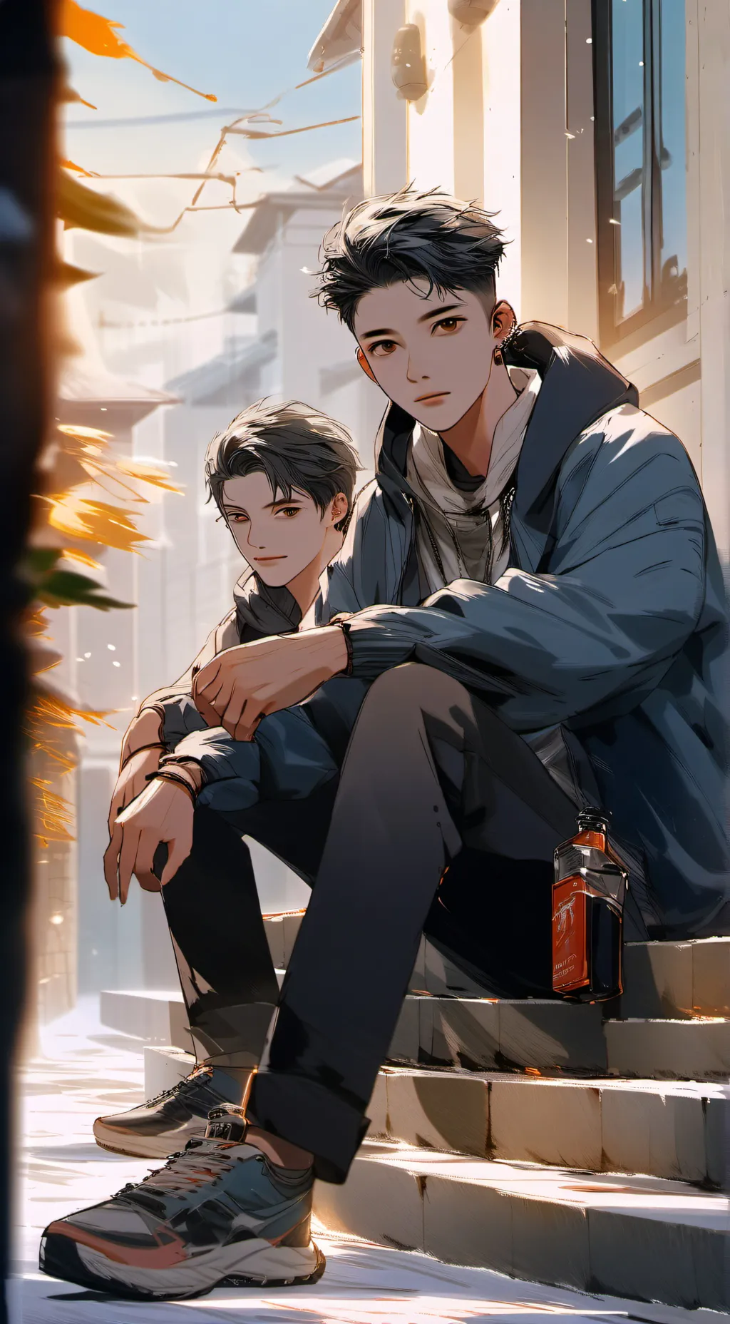 ai character: 2 boys background