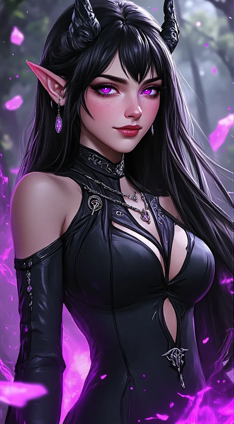 ai character: Mayrina elf witch💜 background
