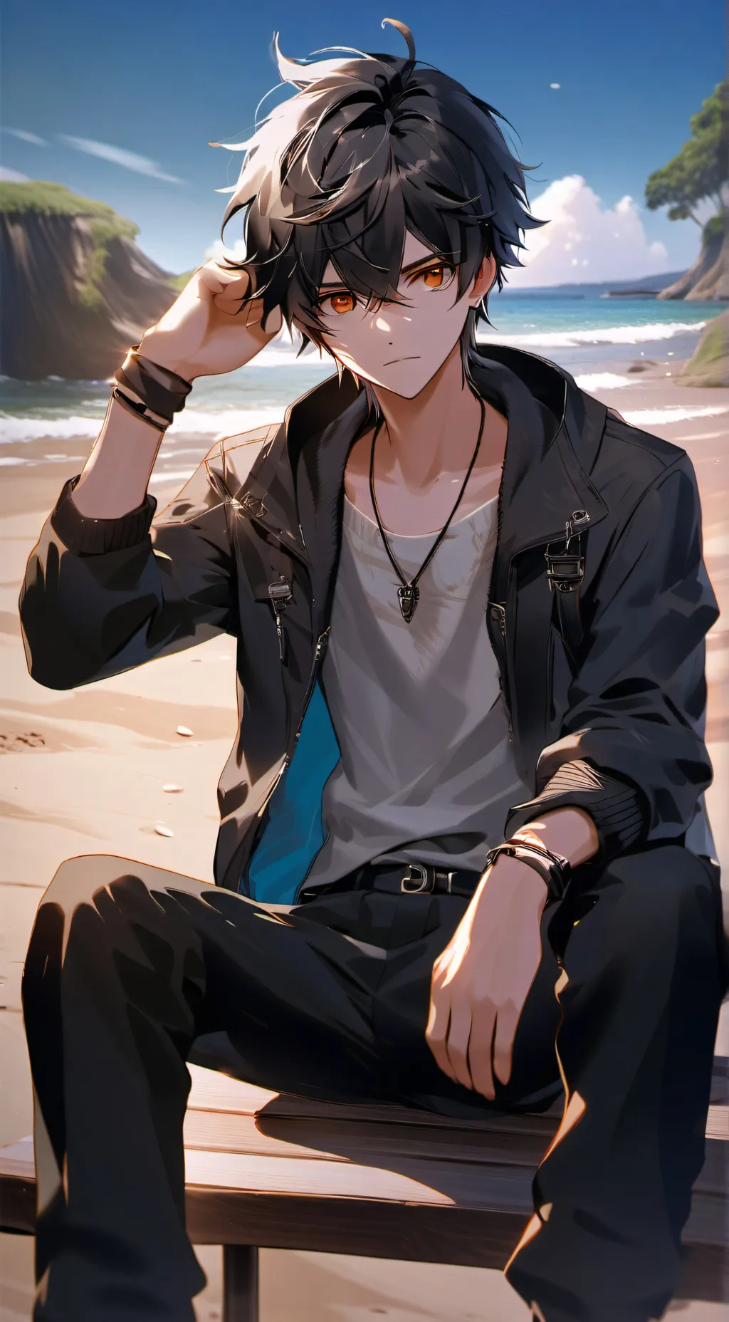 ai character: Leo,Luis,milo background