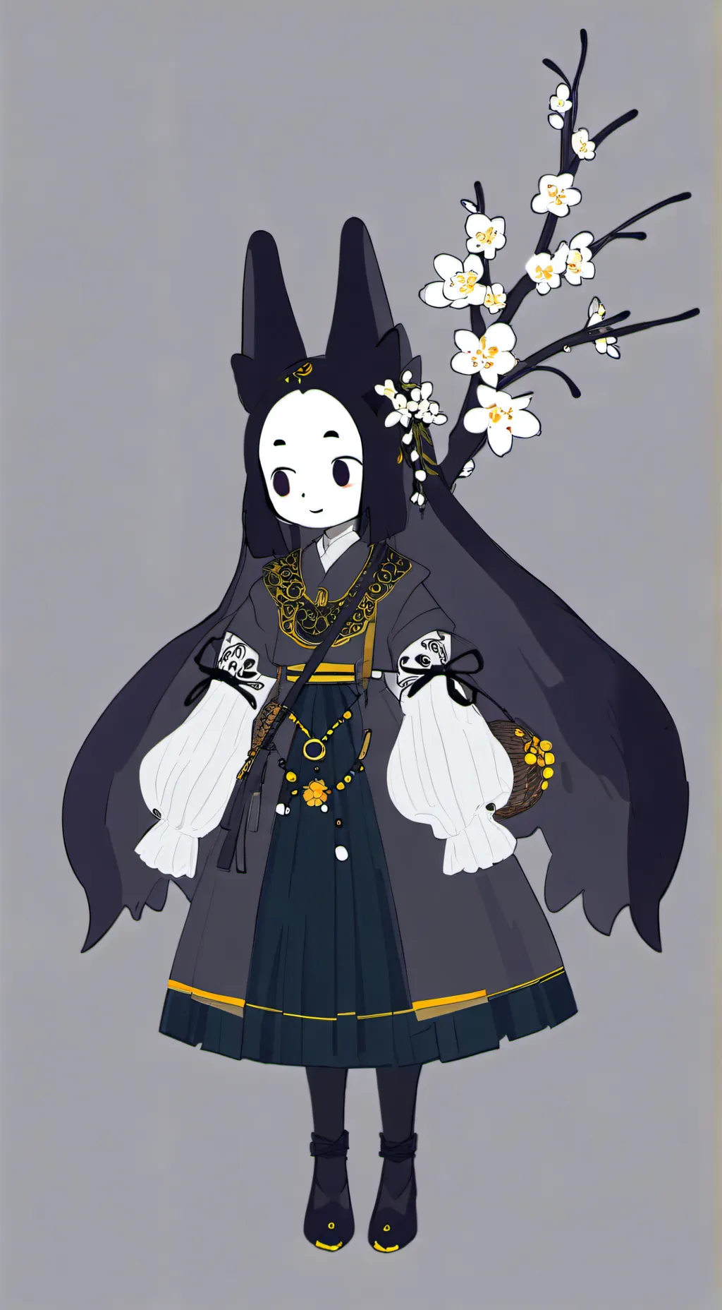 ai character: gray background
