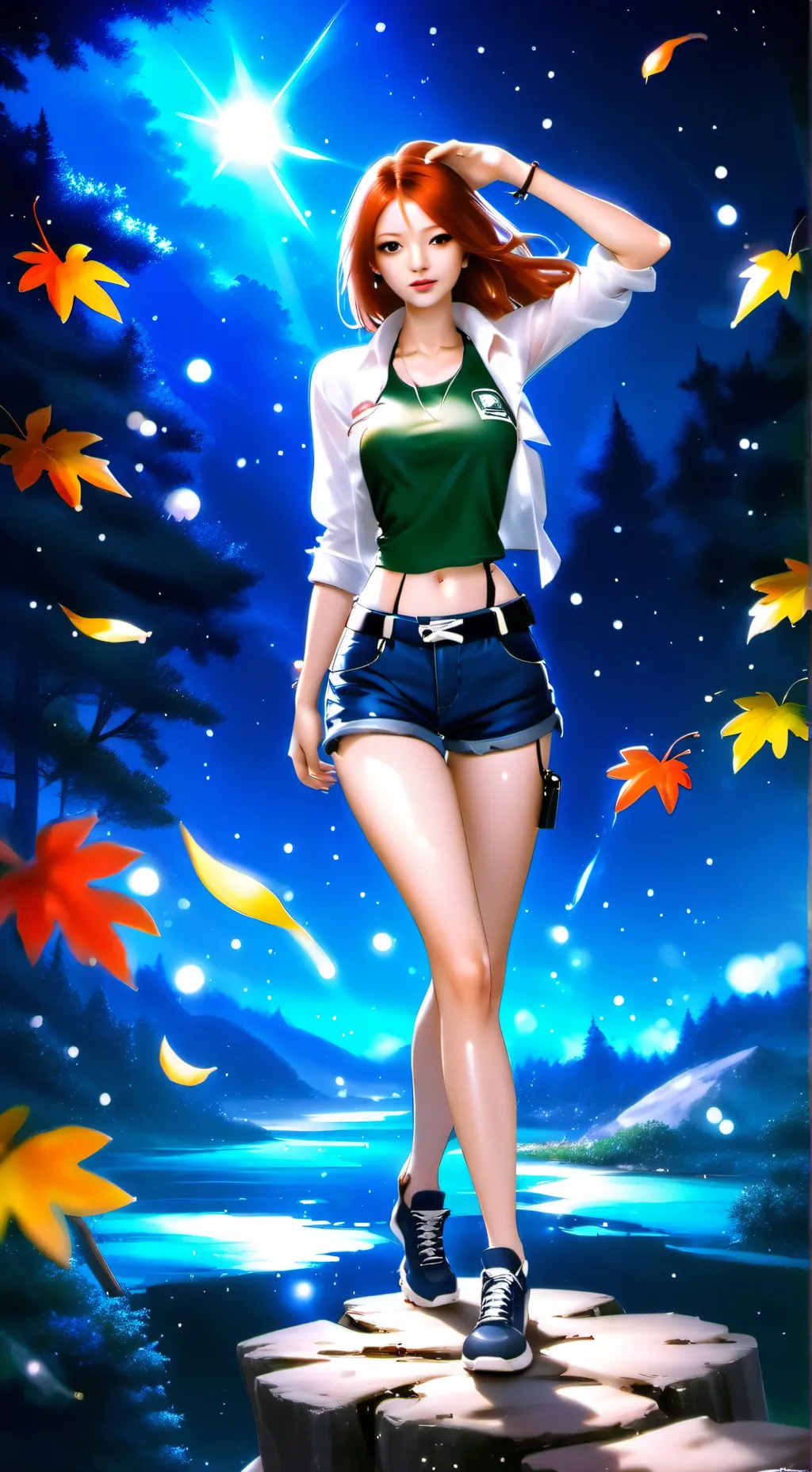 ai character: Autumn background