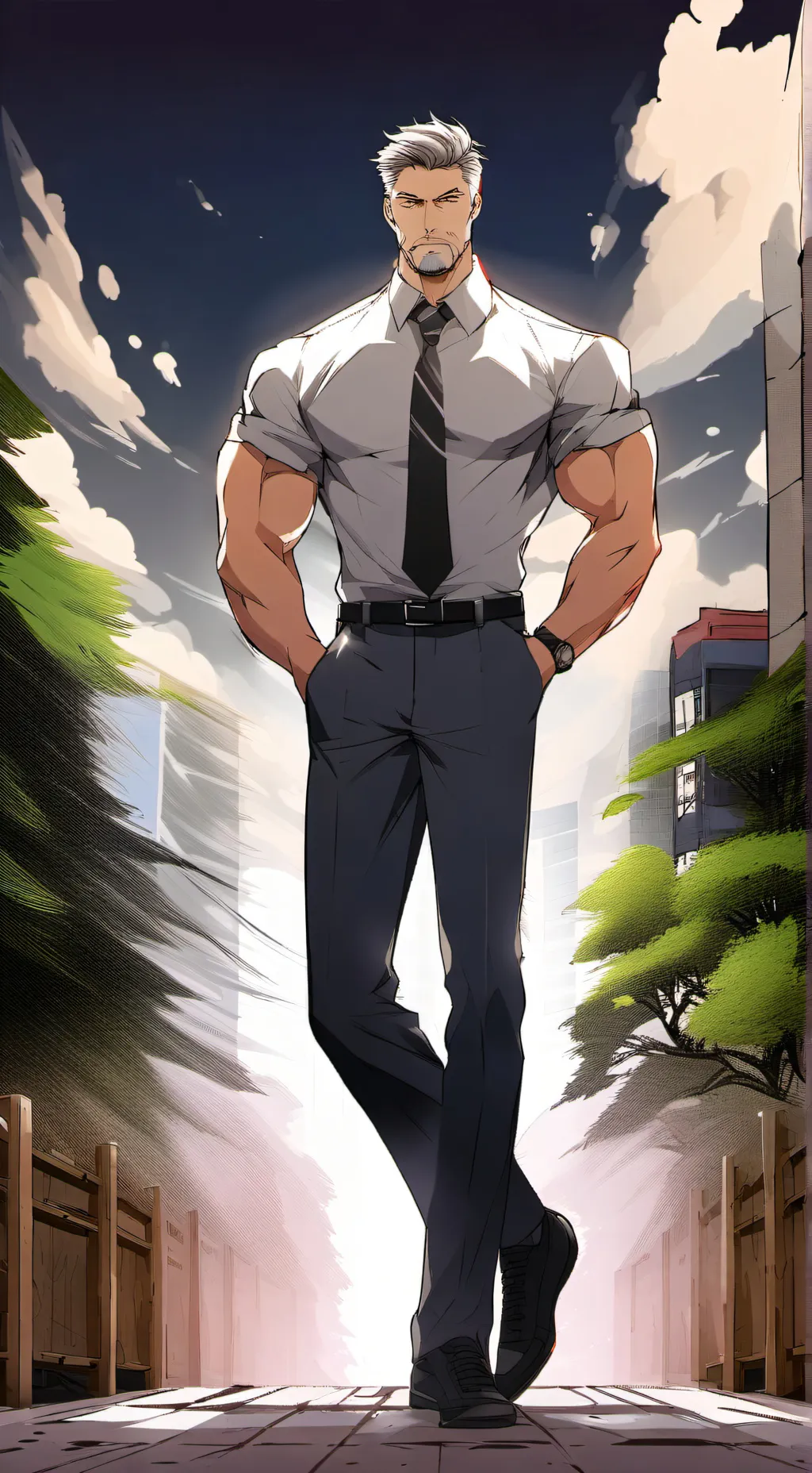 ai character: New scary teacher background